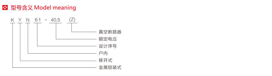 KYN61-40.5(Z)鎧裝移開式交流金屬封閉開關(guān)設(shè)備型號含義